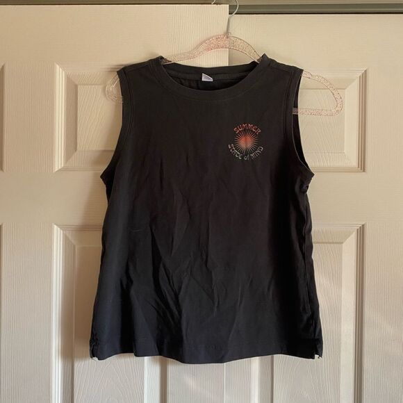 Old Navy XS Grey Graphic summer state of mind muscle tank - Picture 3 of 6